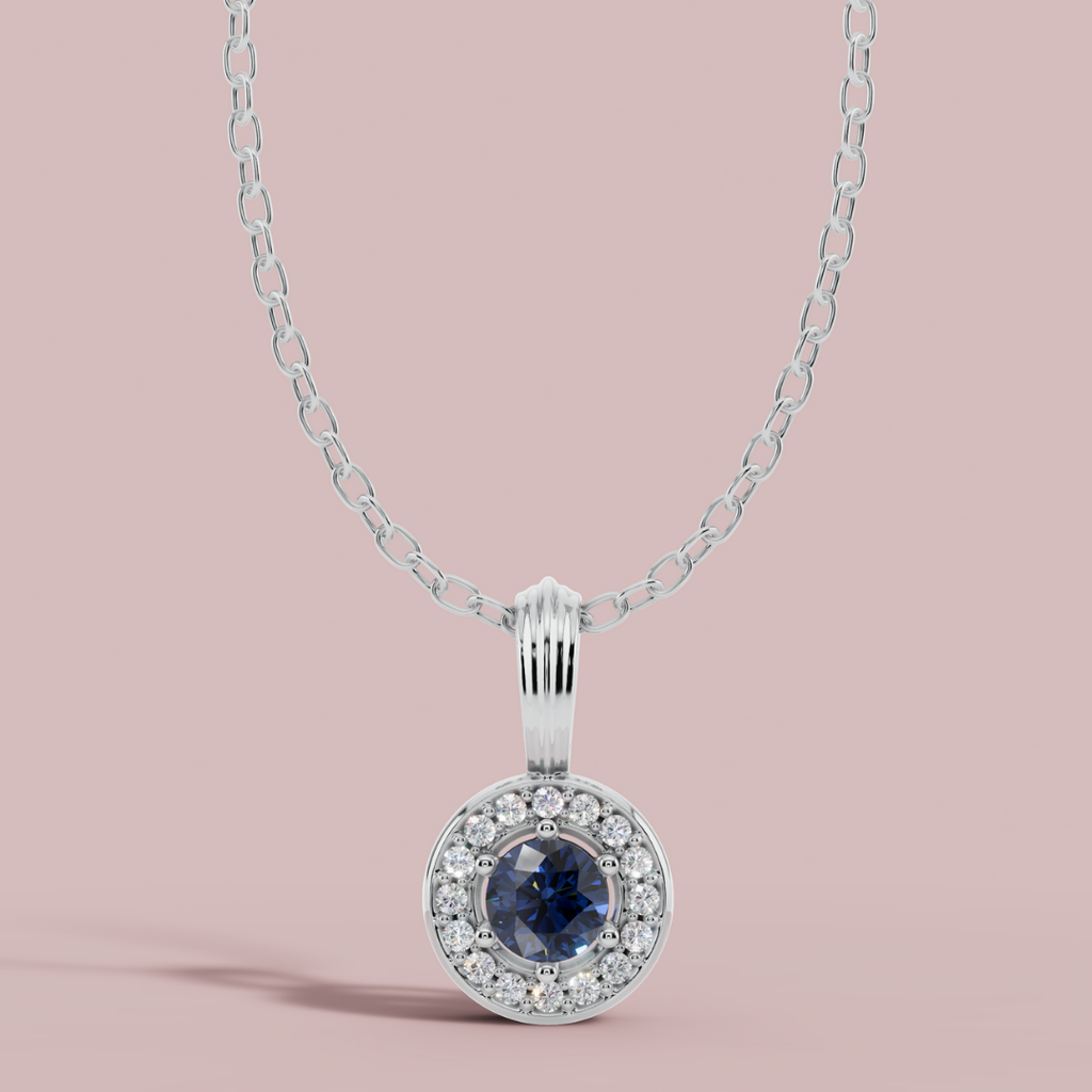 Sanaaz Blue Round Necklace