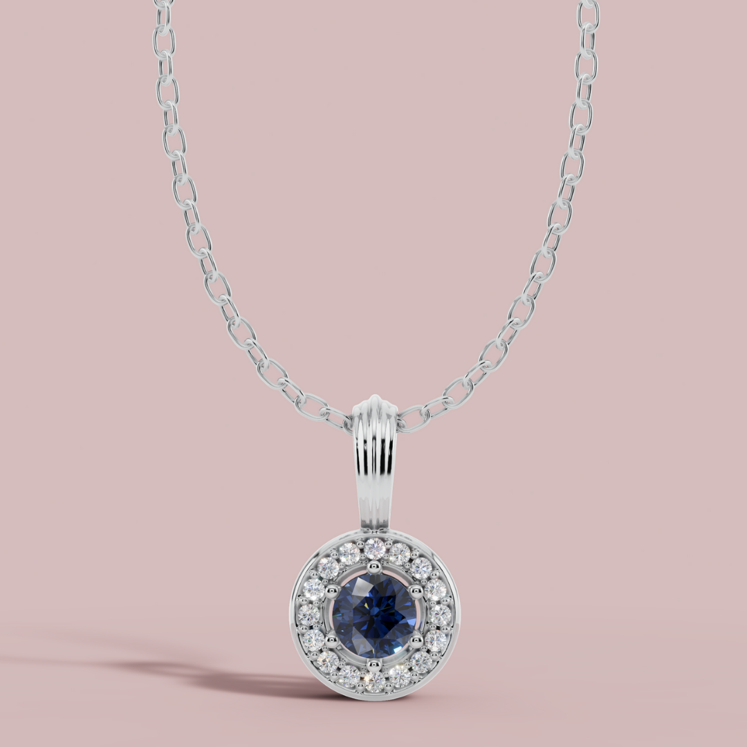 Sanaaz Blue Round Necklace