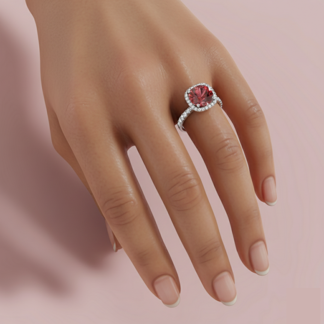 Red Mirage 925 Pure Silver Ring My Store